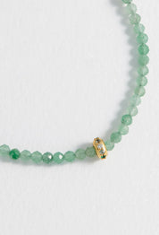 Amelia Bracelet Gold Plated - Green Aventurine