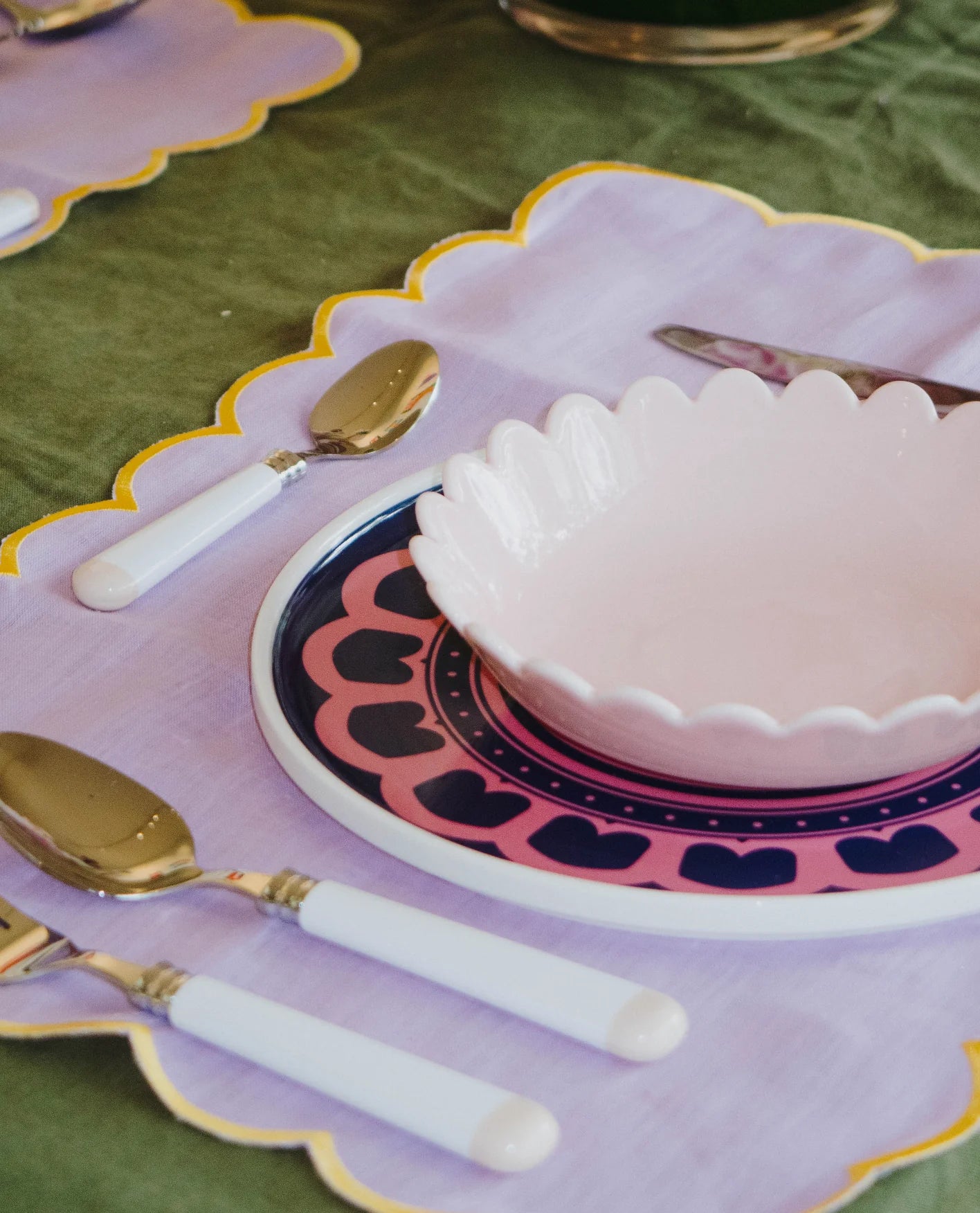 Scallop Bowl Pink - set of 4