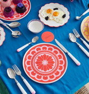 Red & Pink Flower Plate