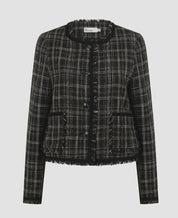 Quill Jacket- Black Porcelain Check
