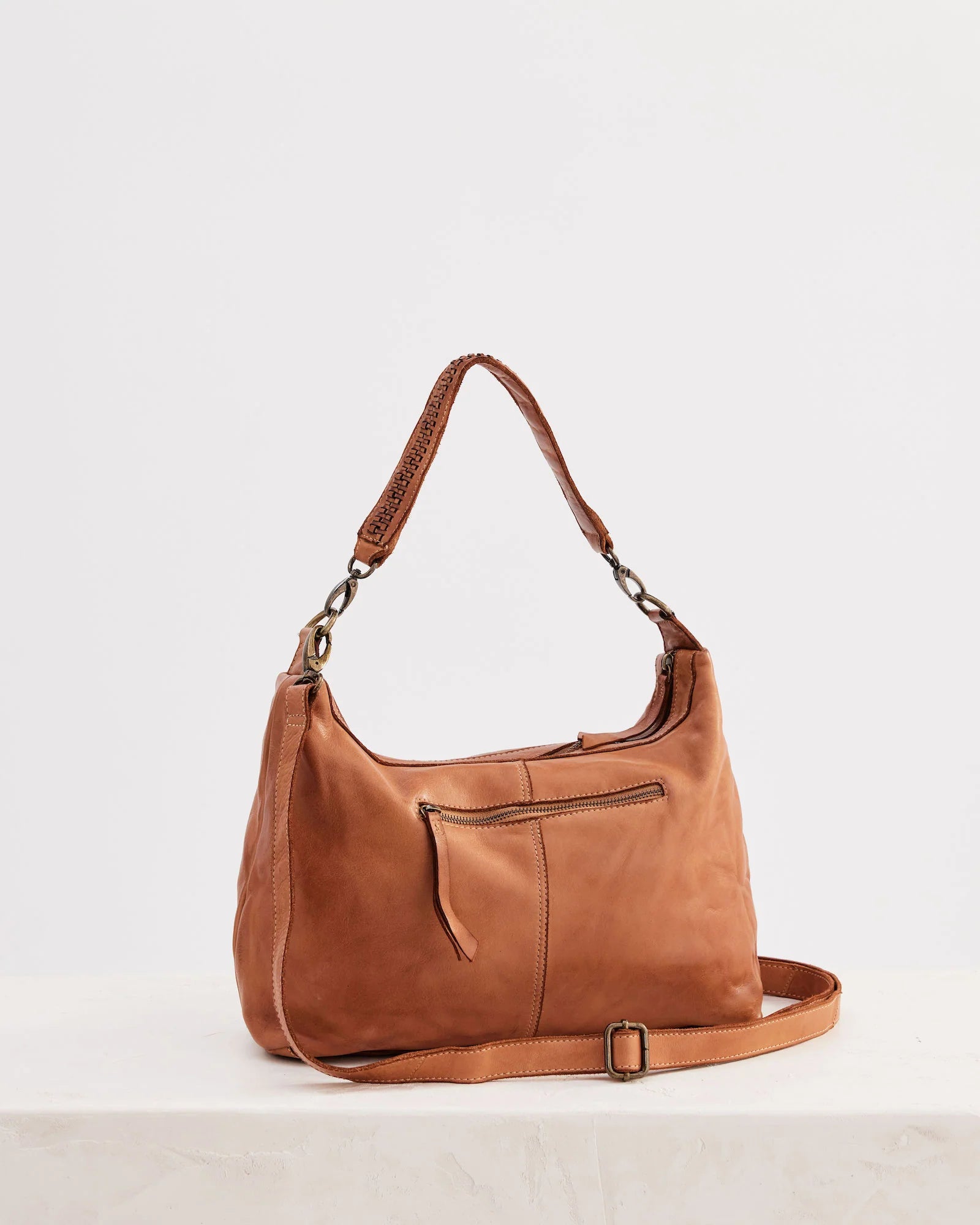 Signature Slouchy Bag- Tan