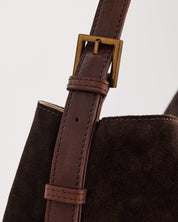 Suede Cabas Tote -Chocolate