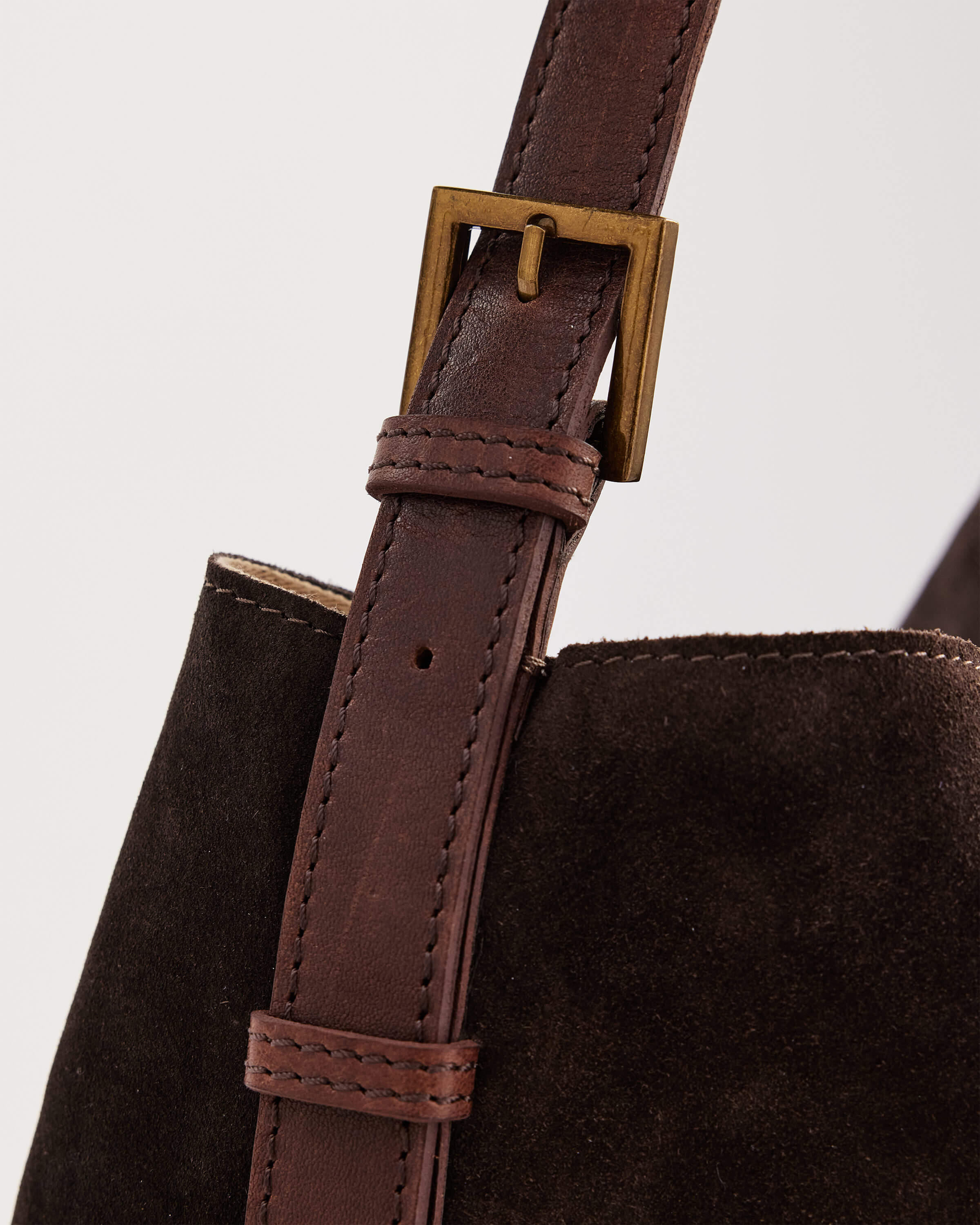 Suede Cabas Tote -Chocolate