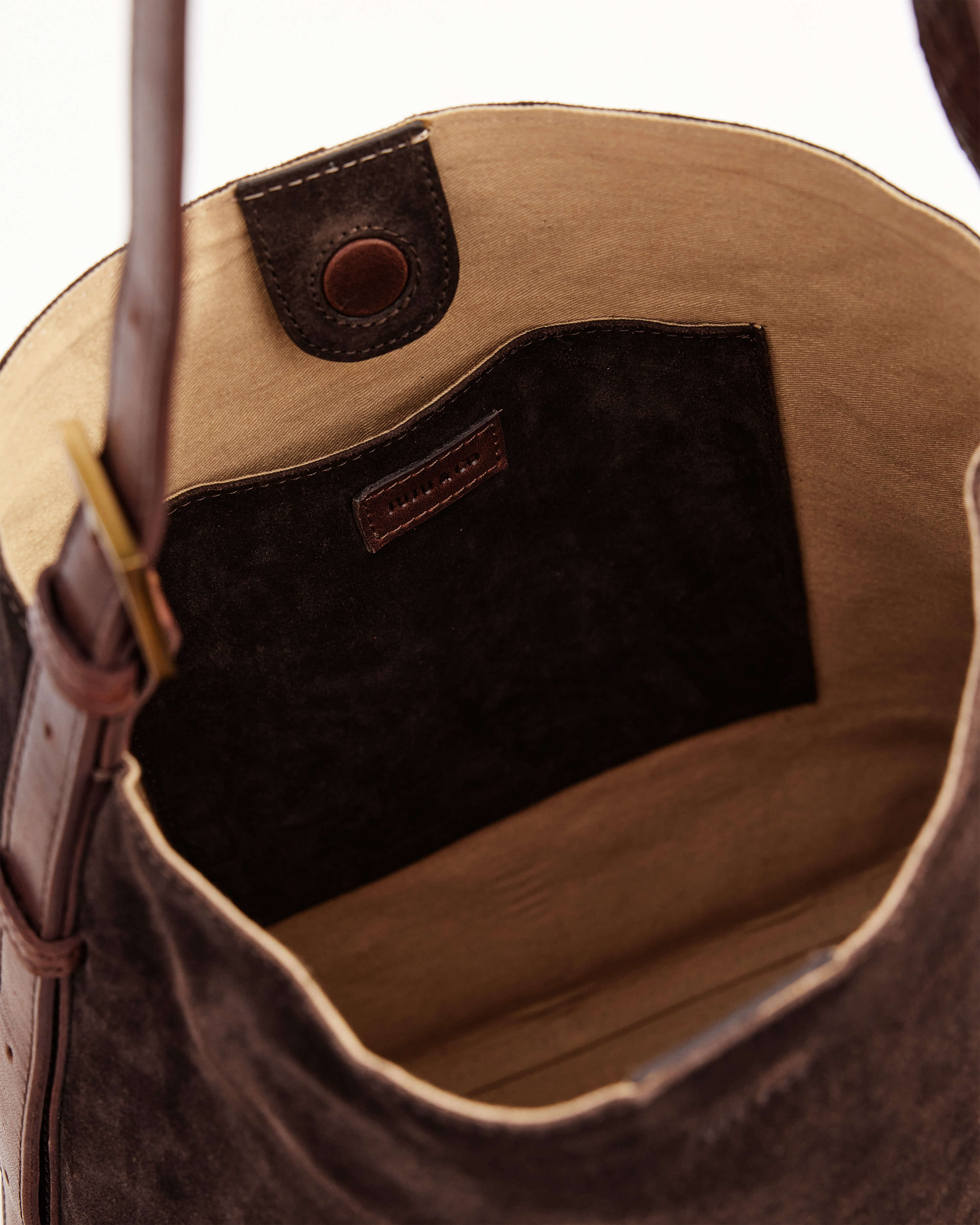 Suede Cabas Tote -Chocolate
