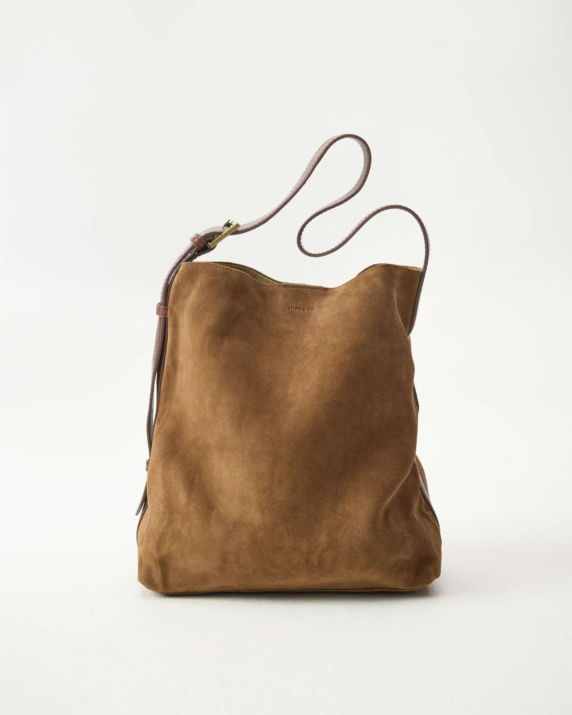 Suede Cabas Tote -Chestnut