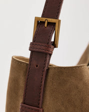 Suede Cabas Tote -Chestnut