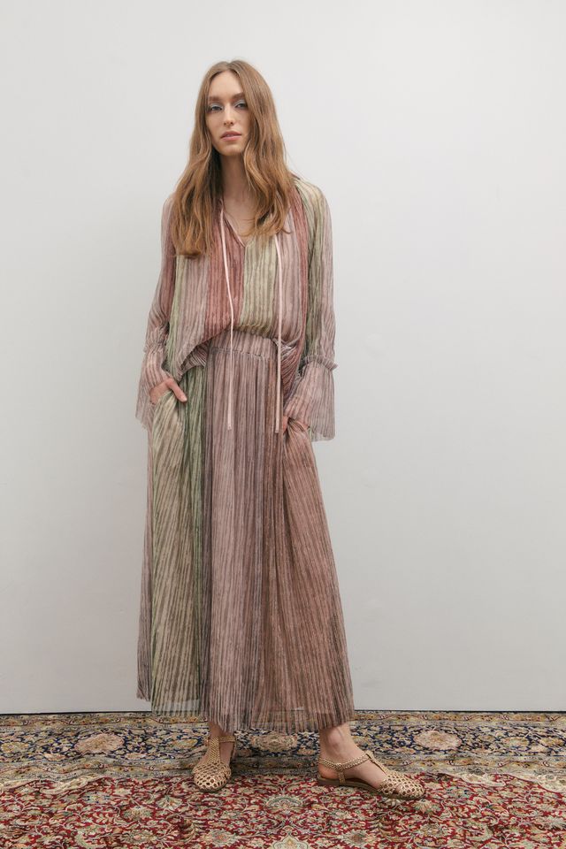 Crystalline Maxi Skirt- Shimmering Dawn Light - Presence Hamilton
