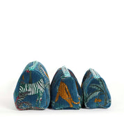 Velvet Pouch - Teal Blue Panther -Small - Presence Hamilton