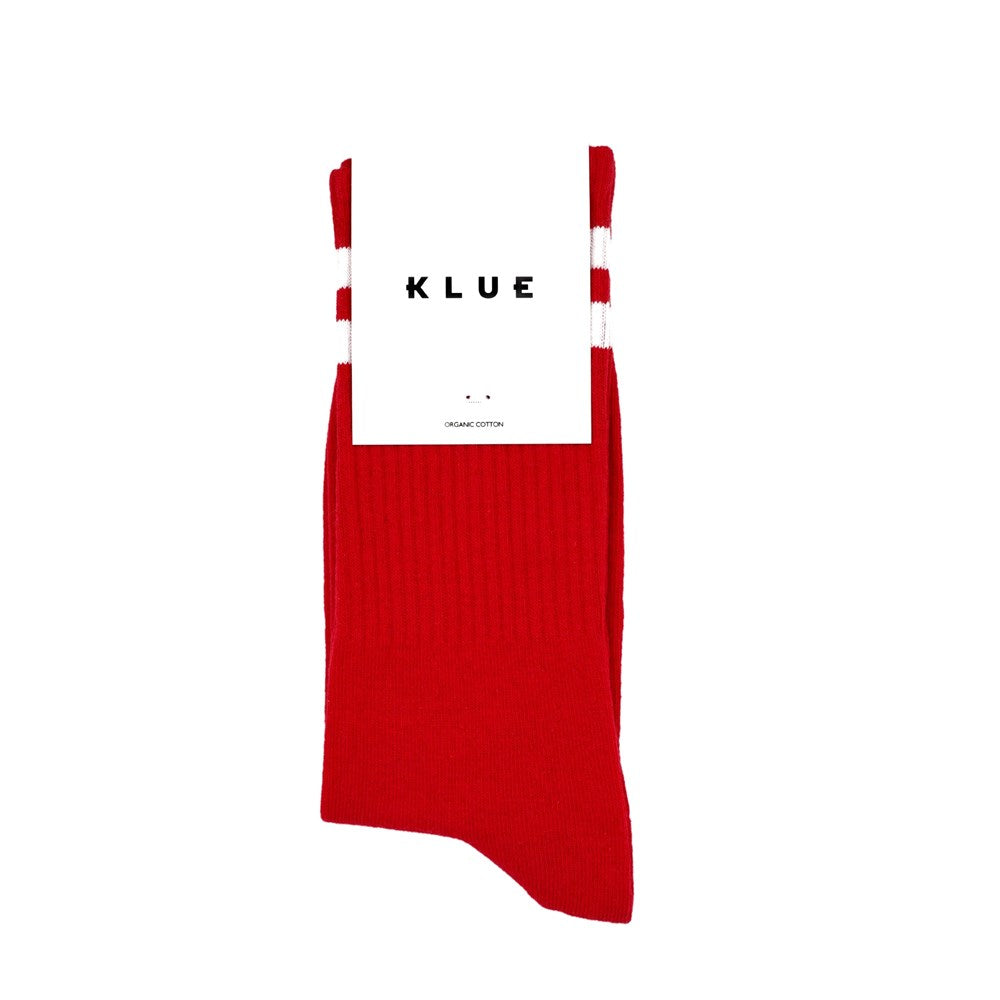 KLUE Organic Cotton Tennis Socks-Red