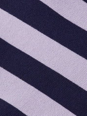 Short sleeved pullover top-Sky captain/lavender stripe - Presence Hamilton