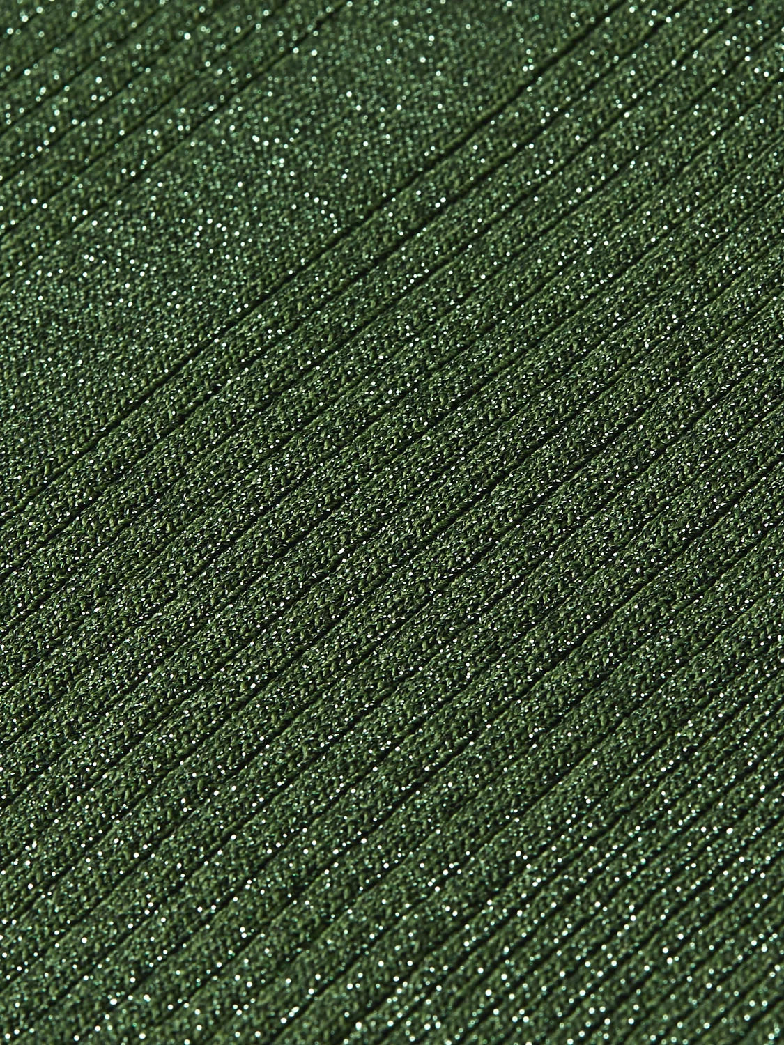 Metallic Ribbed Knitted Tank-Garden Green