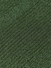 Metallic Ribbed Knitted Tank-Garden Green