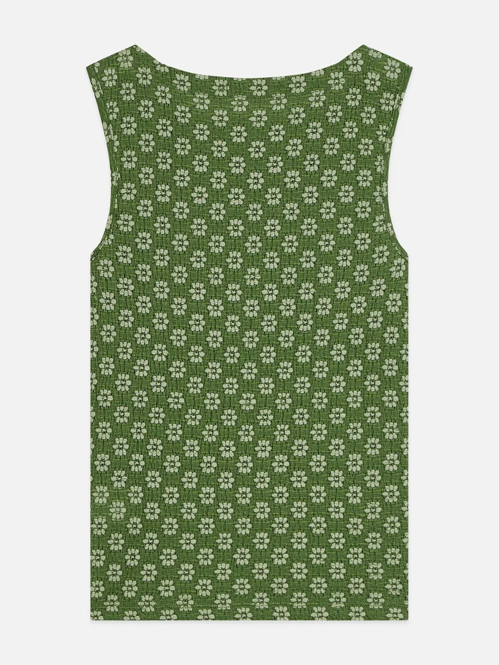 Slash Neck Tank- Garden Green