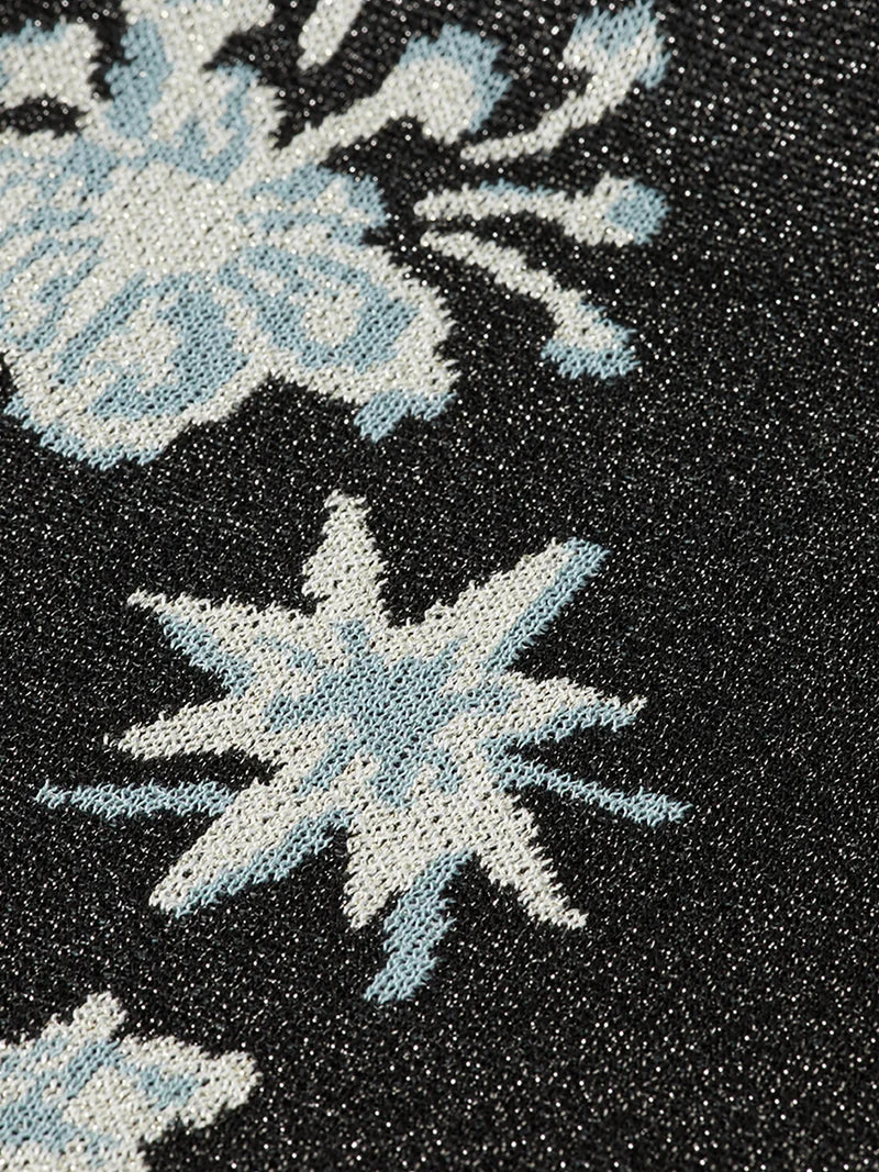 Jacquard short-sleeved top- Meteorite