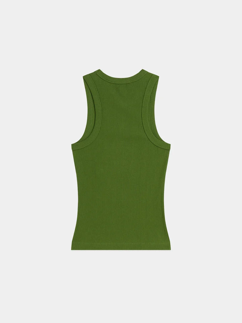 Rib Racer Tank- Garden Green