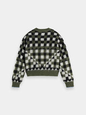 Fuzzy jacquard pullover - Thyme - Presence Hamilton