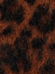 Fuzzy jacquard cardigan -Peace leopard - Presence Hamilton