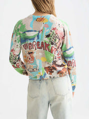 Jean Basquait Printed Pullover