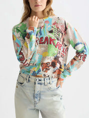 Jean Basquait Printed Pullover