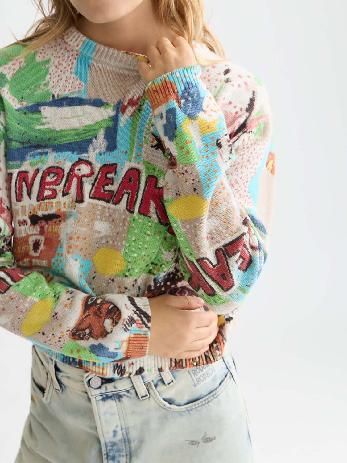 Jean Basquait Printed Pullover
