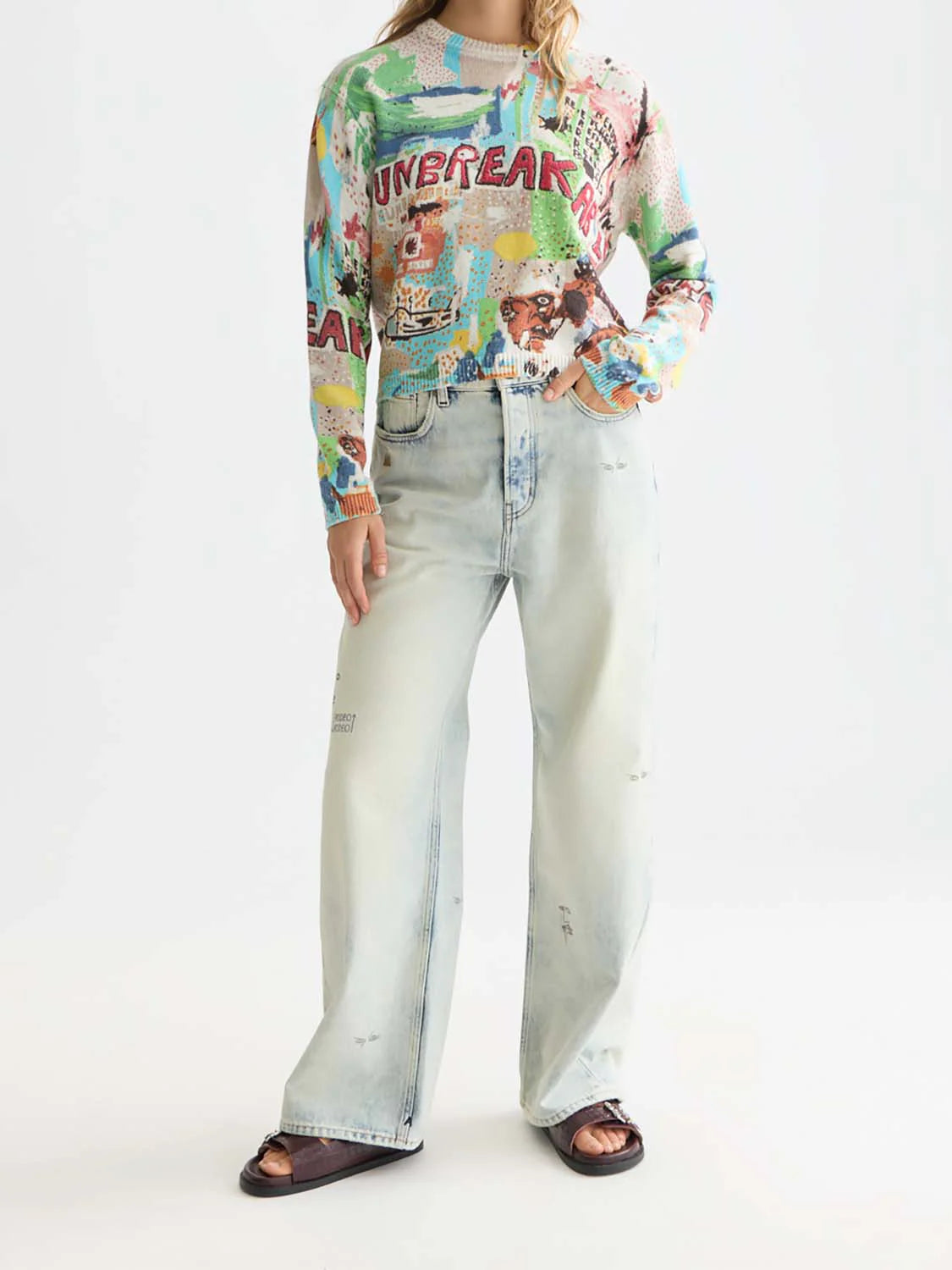Jean Basquait Printed Pullover