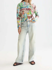 Jean Basquait Printed Pullover