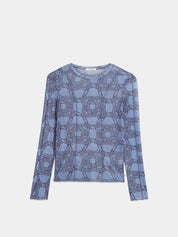 Mesh long-sleeved t-shirt -Horseshoe Infinity