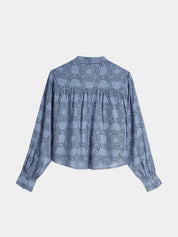 Pintuck shirt -Horseshoes infinity