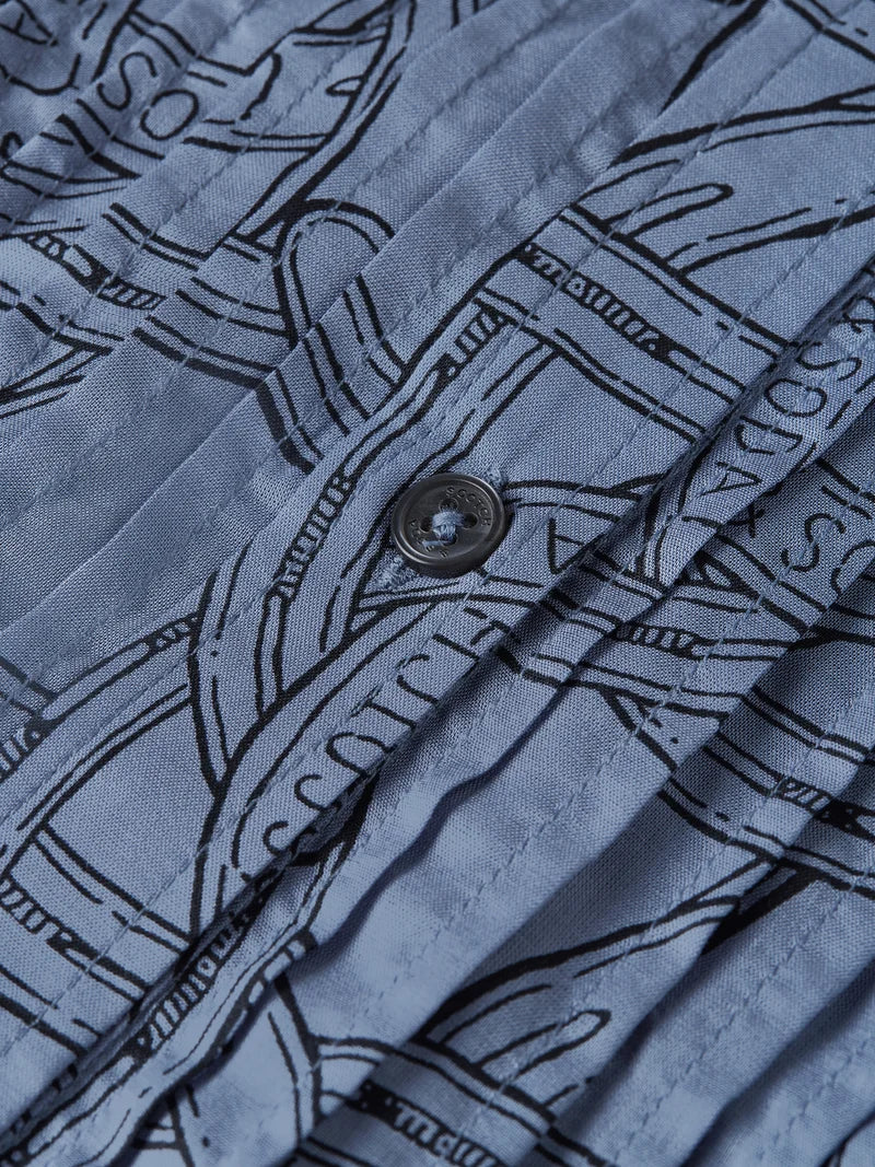 Pintuck shirt -Horseshoes infinity