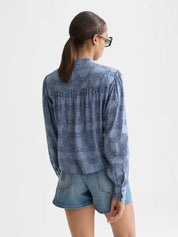 Pintuck shirt -Horseshoes infinity