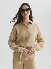 Linen shirt -Travertine