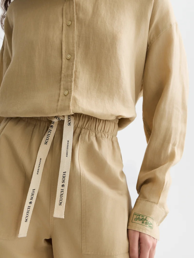 Linen shirt -Travertine