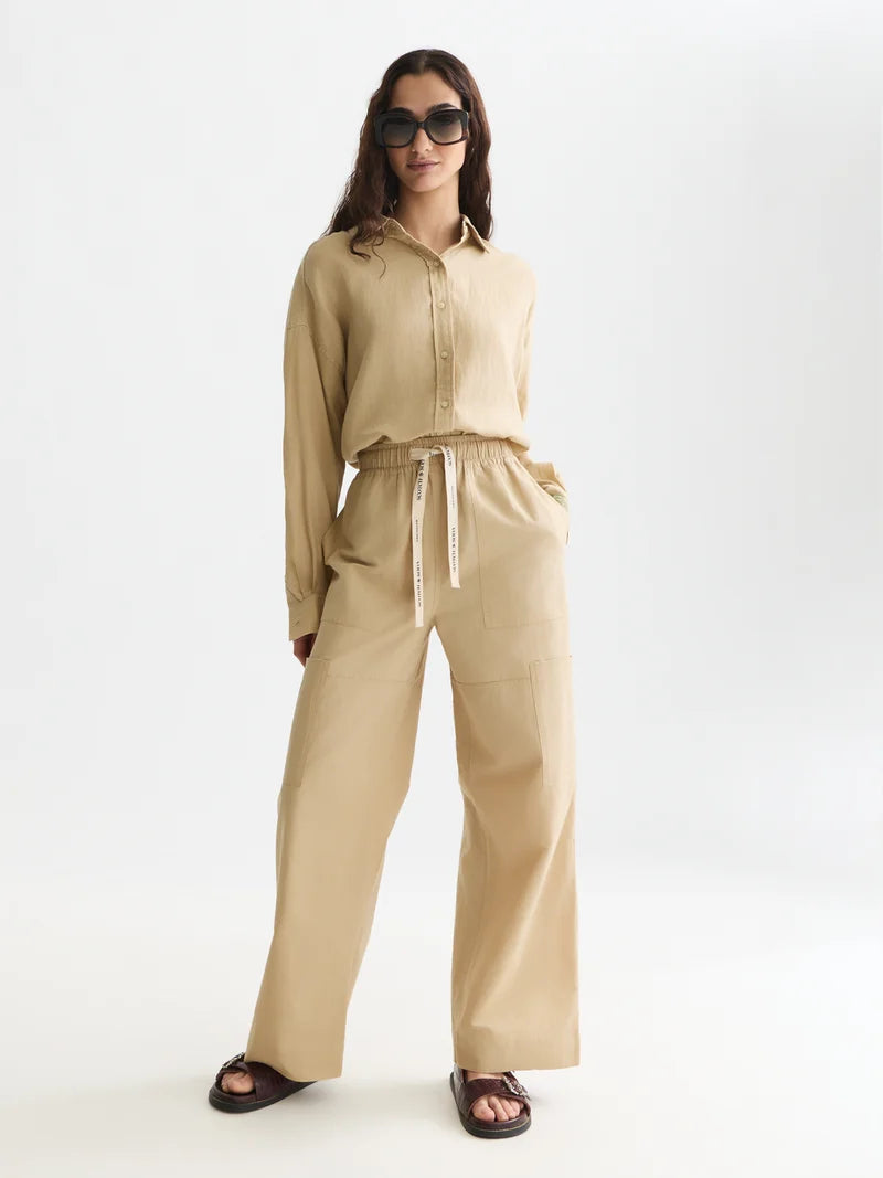 Linen shirt -Travertine
