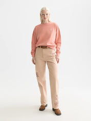 Embroidered Logo Sweatshirt- Canyon Clay