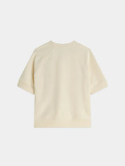 Short-sleeved artwork sweatshirt -Eggnog
