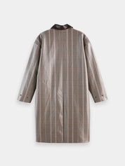 Coated raincoat -Plaza taupe check - Presence Hamilton