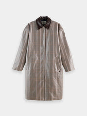 Coated raincoat -Plaza taupe check - Presence Hamilton