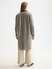 Coated raincoat -Plaza taupe check - Presence Hamilton