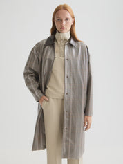 Coated raincoat -Plaza taupe check - Presence Hamilton