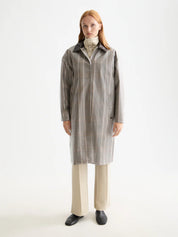 Coated raincoat -Plaza taupe check - Presence Hamilton