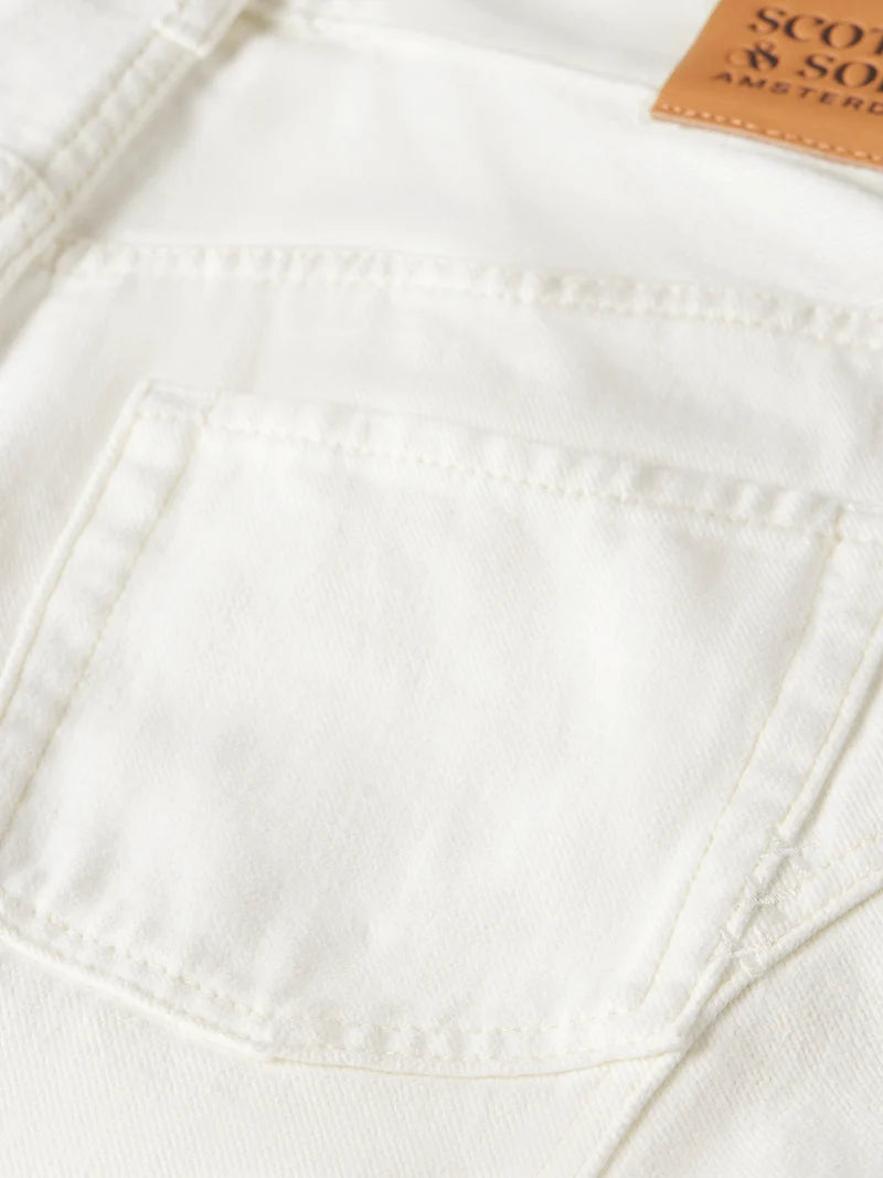 Denim maxi skirt -Stardust white
