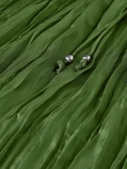 Micro pleat skirt -Garden Green