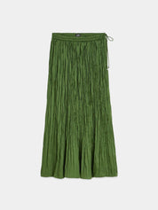 Micro pleat skirt -Garden Green