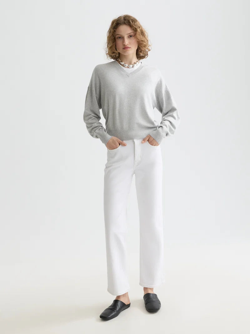 Sky Straight Fit Jean- Cool White 32" leg - Presence Hamilton