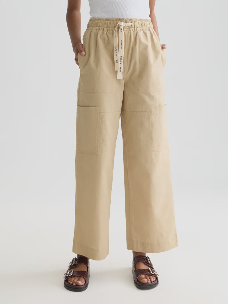 Noa wide-fit pants- Travertine