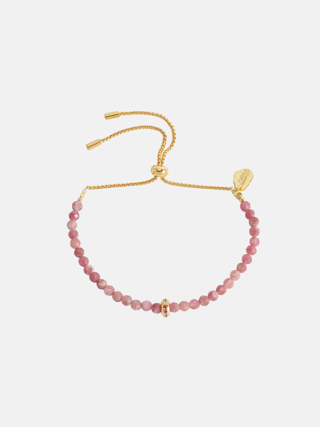 Amelia Bracelet Gold Plated - Pink Tourmaline
