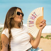 Hand Fan w/Gift Box "I'm Hot" Beaded