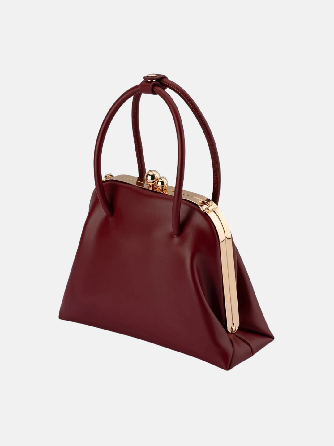 LEANDRA Top Handle Bag- Burgundy