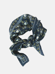 Mini Natasha Marine Silk Scarf