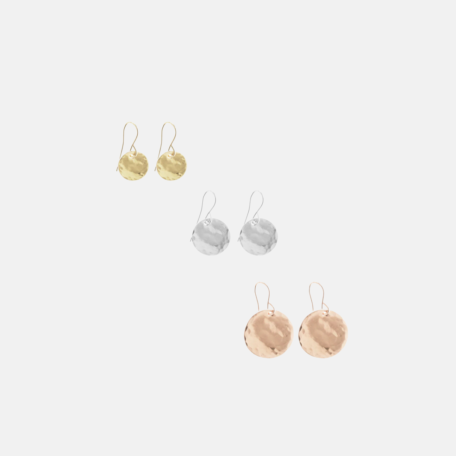 Hammered Disc Earrings